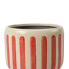 Red Stipe Indoor Plant Pot by Burgon & Ball