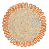 Orange Trim Corn Husk Placemat Tableware