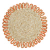 Orange Trim Corn Husk Placemat for Dining Table