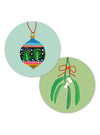 Set of Four Reversible Brie Harrison Christmas Drinks Coasters