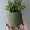 Small Green Happy Pot at Albert & Moo