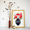 Poppies In A Vase by Brie Harrison A4 Print at Albert & Moo