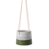 Medium Blue and Green Hanging Plant Pot at Albert & Moo