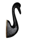 Black Wooden Swan Wall Hook