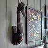 Black Wooden Swan Wall Hook