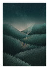 In The Pines A3 Print by Fleck Illustration at Albert & Moo