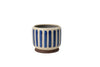 Blue Stripe 13 cm Indoor Plant Pot