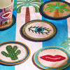 Eleanor Bowmer Electric Coast Icon Set of Four Beaded Coasters at Albert & Moo