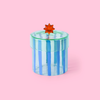 Eleanor Bowmer Small Striped Blue Storage Jar at Albert & Moo