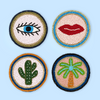 Eleanor Bowmer Electric Coast Icon Set of Four Beaded Coasters at Albert & Moo