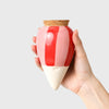 Red and Pink Striped Olla - The Plant Waterer