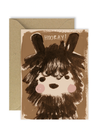 Hooray! A6 Greetings Card by Studioloco at Albert & Moo. Cute card with an illustrated dog and the word Hooray! on.