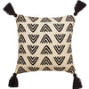 Monochrome Triangles Block Print Cushion by Sass & Belle at Albert & Moo